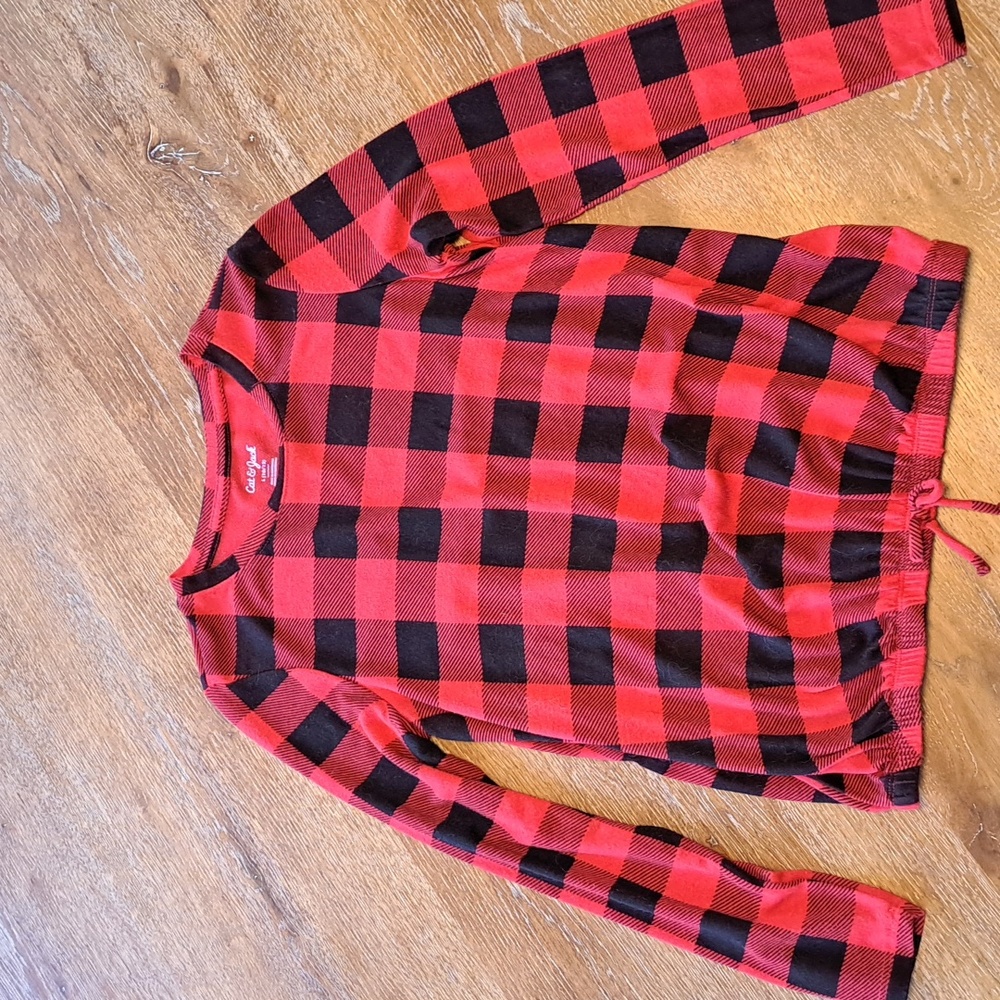 Girls Cat & Jack Buffalo Check top - L/10-12